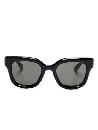 Gucci Zonnebril met vierkant montuur - Zwart