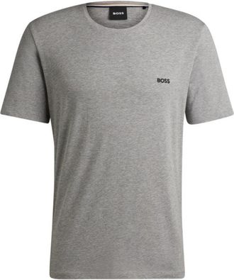 BOSS Stretch-cotton regular-fit T-shirt with logo detail