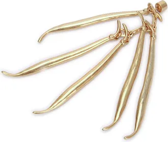 Jacquemus Womens Les Boucles Haricots Gold Principal:brass Aluminium Earrings