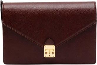 Saint Laurent Pre-owned Saint Laurent Grained Calfskin Flap Clutch Ladies 4RZQ4MLGQME26XC8
