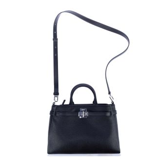 DKNY Mens Accessories Onya Satchel in Black Silver - One Size