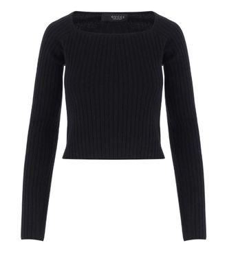 Gucci Black Square Neck Sweater