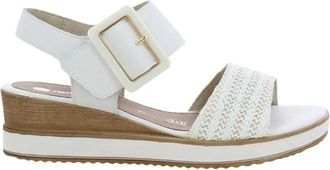 Remonte Jerilyn Wedge Sandal - Dames - Sleehakken - Wit - 41 EU - Leer - Schoenen