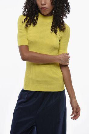 Stella McCartney Maglia Girocollo a Costine a Maniche Corte Stella McCartney