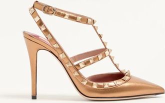 Valentino Garavani Rockstud Pump In Laminated Nappa Leather 100MM Wo