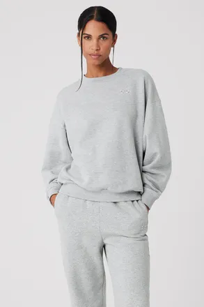 Grey crew neck sweater women's online