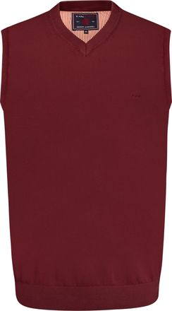 KAM Jeanswear Mens Sleeveless Knitted Jumper-Red-5XL