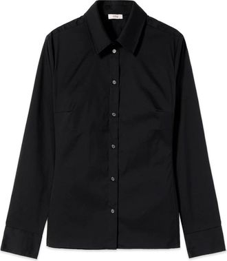 Oltre Shirts - Dames - Overhemden - Zwart - 2XL - Katoen - Overhemden