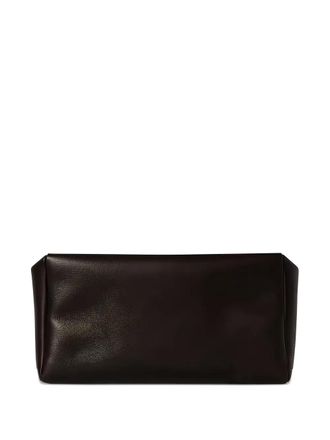 The Row leather clutch bag - women - Lambskin/Lambskin - One Size - Brown