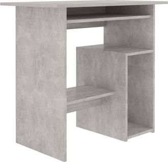 vidaXL Vidaxl - Escritorio De Madera Contrachapada Gris Hormig&oacute;n 80x45x74 Cm