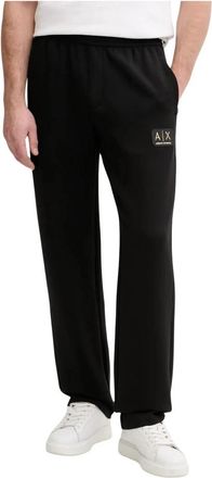 A|X Armani Exchange Rechte joggingbroek - Heren - Sweatpants - Zwart - M - Katoen - Broeken