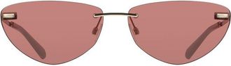 Calvin Klein Pink Metal Womens Sunglass