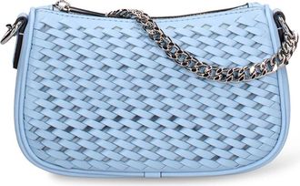 Michael Kors Kleine Pochette met ritssluiting aan de bovenkant - Dames - Tassen - Blauw - Maat: ONE Size Leer