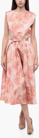 Dior Abito Svasato in Seta Taffeta con Effetto Tie Dye Dior
