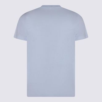 Zanone Mens T-Shirts And Polos Light Blue _100 % Co