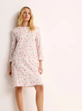 Miiyu Womens Soothing tone pattern crew-neck sleep Tee Shirt