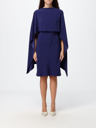 Alberta Ferretti Mantella lunga in raso con design asimmetrico