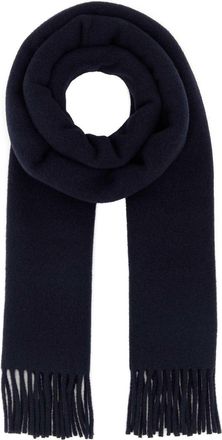 Ganni Midnight Blue Wool Scarf