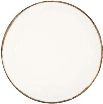 The Home Deco Factory 8 Dessous DAssiette 35 Cm Manguier Blanc - Hygge - Home Deco Factory - Cmp