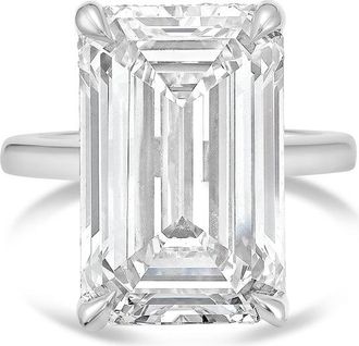 Diana M. Jewels 14kt white gold 1.00 ct lab grown emerald diamond solitaire ring