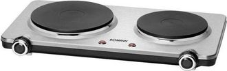 Bomann dkp 5033 ecb Nero, Acciaio inox Piano di cottura elettrico / Piano di cottura elettrico a 2 zone