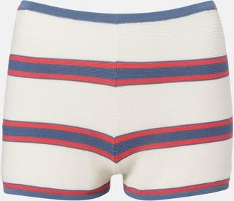 Faithfull The Brand Playa striped cotton-blend shorts