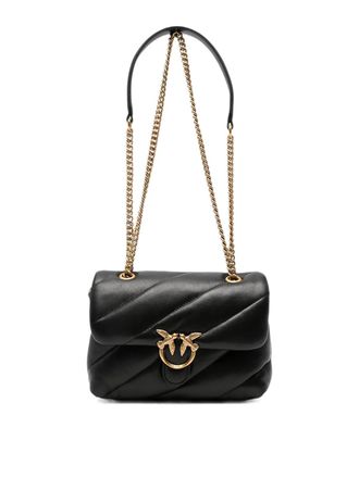 Pinko Black Love Puff Mini Quilted Bag
