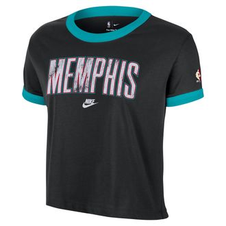 Nike Memphis Grizzlies Essential Hardwood Classics Nike Womens NBA T-Shirt in Black | IB4222-010