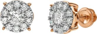 LuvMyJewelry Blazers Prime 14K Gold Diamond Stud Earrings - 1.11ct. in 14K Rose Gold at Nordstrom