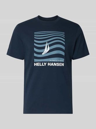 Helly Hansen T-Shirt mit Logo- und Motiv-Print Modell SHORELINE in Marine, Gr&ouml;&szlig;e XXL
