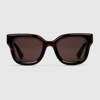 Gucci Round Frame Sunglasses, Brown