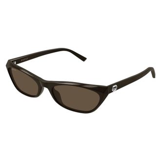 Gucci Gg2203S Zonnebril - unisex - Accessoires - Bruin - Maat: 56 MM Nylon