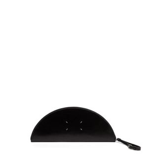 Maison Margiela Halfmoon Leren Pouch - Dames - Clutches - Zwart - ONE Size - Leer - Tassen