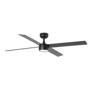 Netlighting Rudder 132cm LED Ceiling Fan Black Walnut Blade 4 Blade Reversible