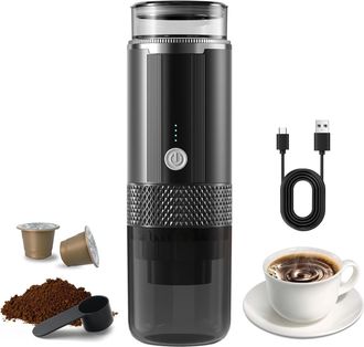 OEM Cafetera Espresso El&eacute;ctrica Port&aacute;til Con Un Solo Bot&oacute;n, 4 Indicadores Luminosos De Encendido, Inal&aacute;mbrica, Recargable, Para El Hogar, El Coche O Los V
