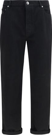 Brunello Cucinelli Garment-Dyed Five-Pocket Jeans - Black