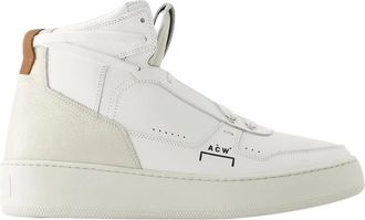 A-Cold-Wall* Beige Leren Hi Top Sneakers - Luol II - Heren - Sneakers - Beige - 41 EU - Leer - Schoenen