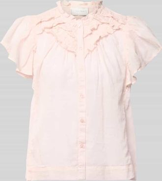 Neo Noir Neo Noir Regular Fit Bluse mi R&uuml;schenbesatz Modell Vinsa in Hellrosa, Gr&ouml;&szlig;e 34