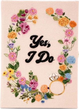 Olympia Le-Tan Clutch con applicazione a fiori - Toni neutri