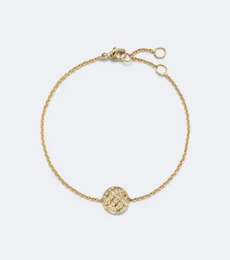 David Yurman Bracciale a catena Sculpted Cable in oro 18kt con diamanti