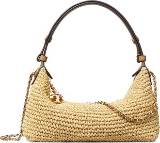 Tory Burch Fleming Pochette Straw Shoulder Bag in Natural at Nordstrom