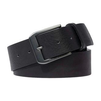 Piquadro Accessoires, Heren, Zwart, ONE Size, Mens leather belt with prong buckle