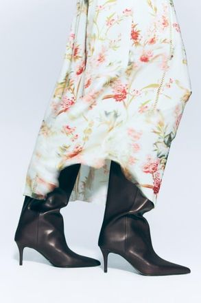 H&M Knee-high Boots in Dark Brown at Nordstrom, Size 11