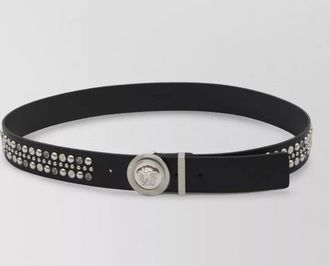 Versace studded leather belt
