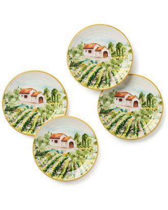 Certified International Tuscany Set Of 4 Canape Plates