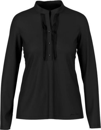 Marc Cain Dames, Tops, Zwart, Maat: XL Zijde