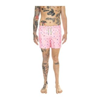 Happy Socks Palm Swimshorts 3300 - Swimwear - Hombre - Rosa - S