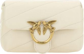 Pinko Witte Kalfsleer Bos Taurus Schoudertas