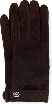 Gucci Brown Suede Gloves