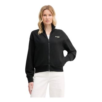 Lacoste Dames, Sweatshirts & Hoodies, Zwart, Maat: S Katoen